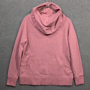 LL Bean Sweater Womens XL Cozy Pullover Stretch Cowl Funnel Neck Pouch Pink